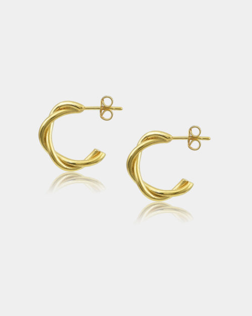 Carla V2 Spiral Earrings Gold Vermeil