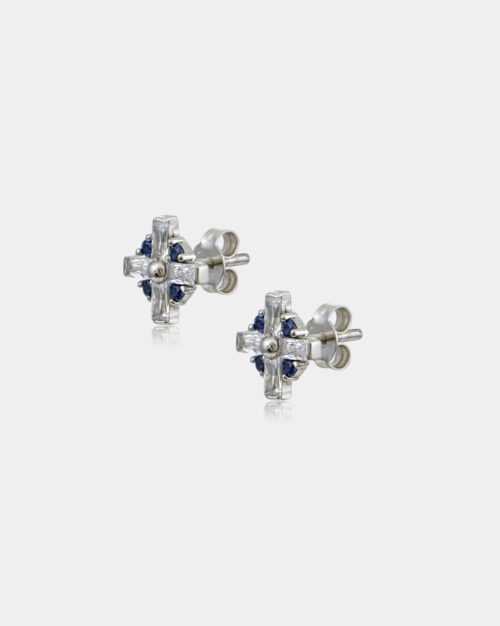 Dutchess Pave Synthetic Sapphire Earrings