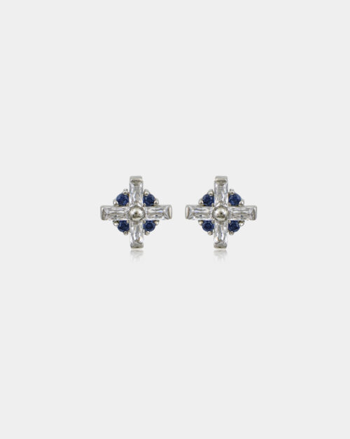 Dutchess Pave Synthetic Sapphire Earrings