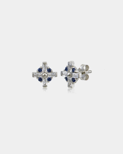 Dutchess Pave Synthetic Sapphire Earrings