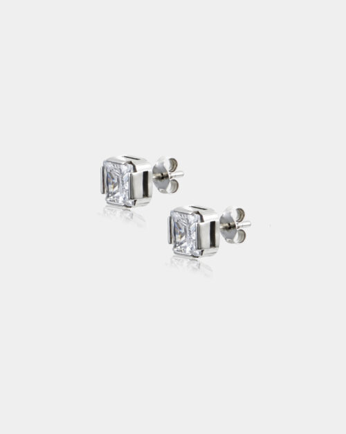 Princess Cut Stud Earrings