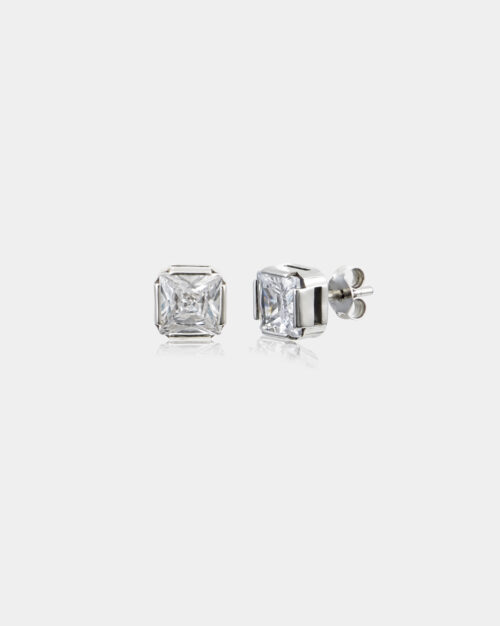 Princess Cut Stud Earrings