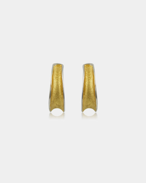 Irida Diamante Two-Tone Earrings White n' Gold