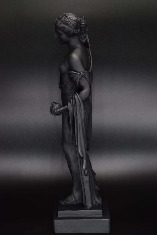 Goddess Hera Black Alabaster Statue Medium