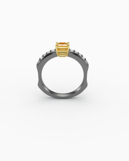 Princess Citrine Solitaire