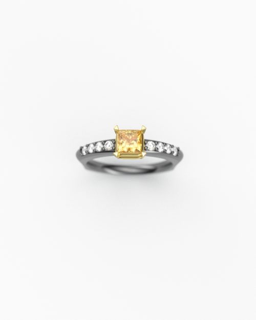 Princess Citrine Solitaire